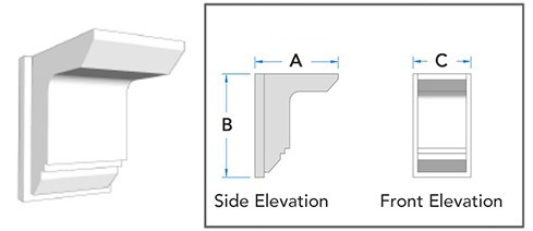 Keepmoat bracket with technical drawing