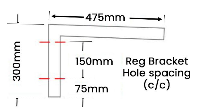 Regular Brackets Dimensions